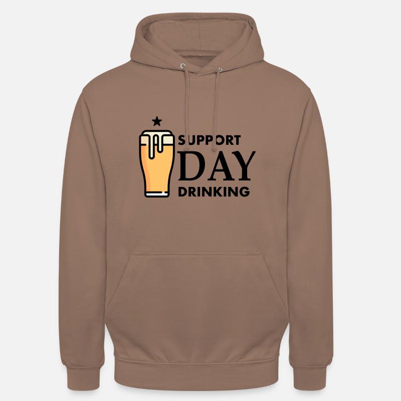 Support day drinking - Sweat-shirt à capuche unisexe - moka
