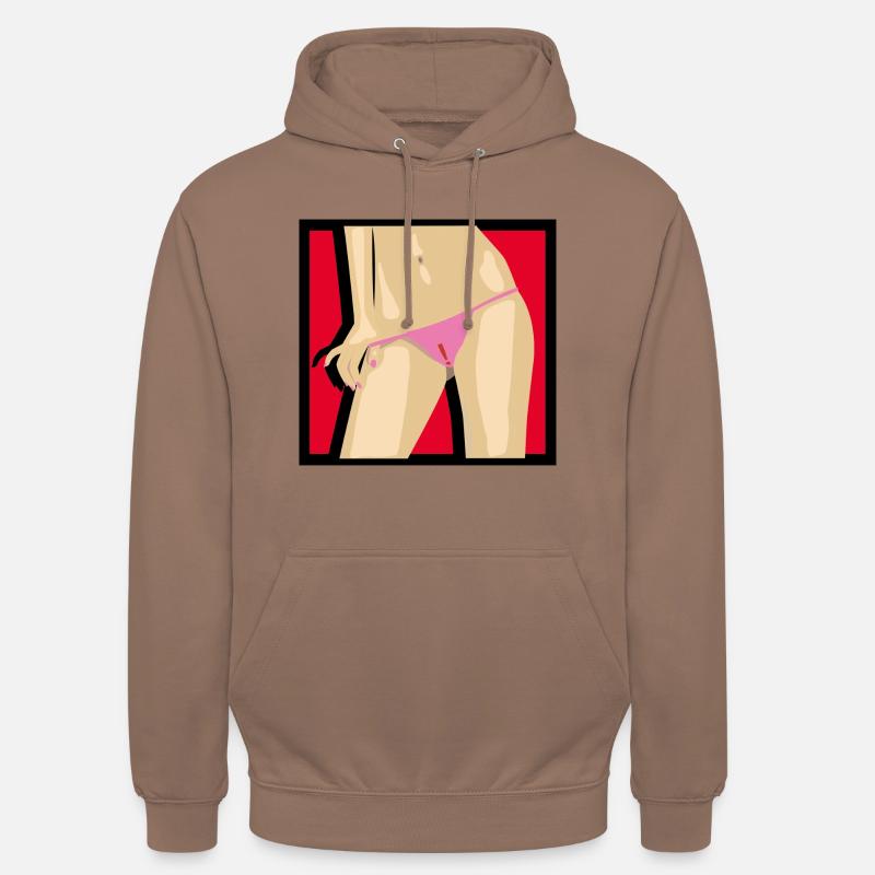 String ! - Sweat-shirt à capuche unisexe - moka