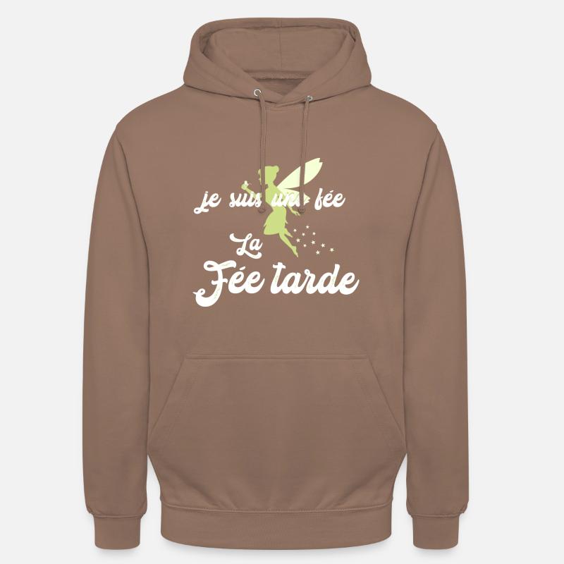 la fée tarde - Sweat-shirt à capuche unisexe - moka