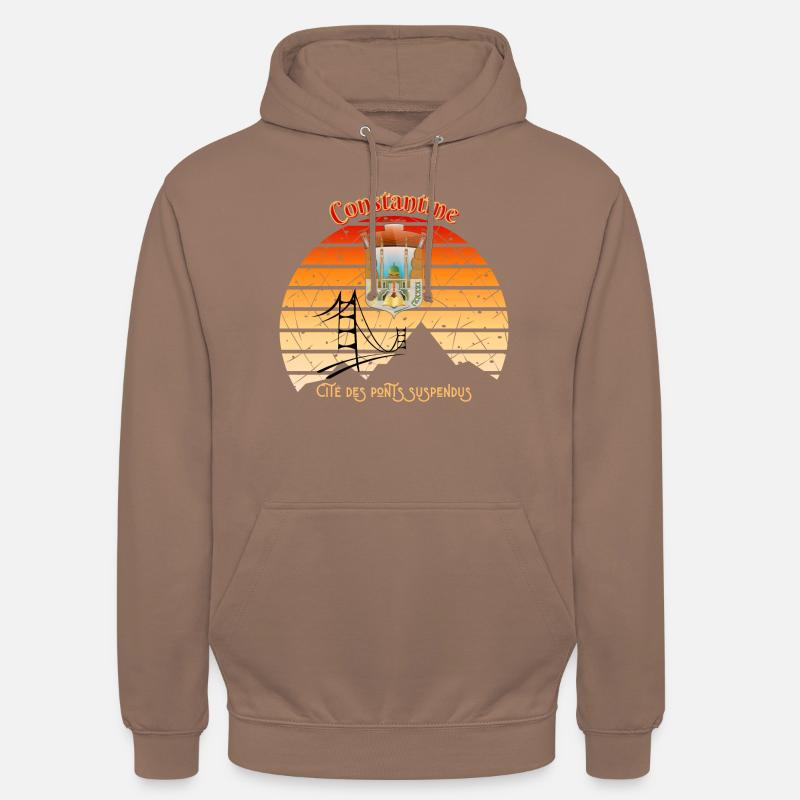 Constantine Cité des ponts suspendus - Sweat-shirt à capuche unisexe - moka