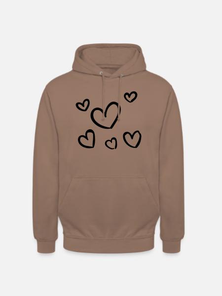 Herz - Unisex Hoodie - Mokka