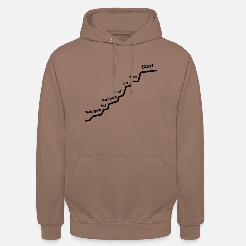 Établissement d’objectifs, grands objectifs, design - Sweat-shirt à capuche unisexe - moka