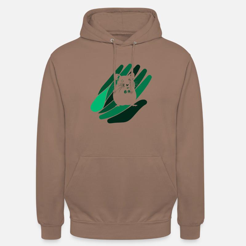 Rongeur cochon d’Inde hamster - Sweat-shirt à capuche unisexe - moka
