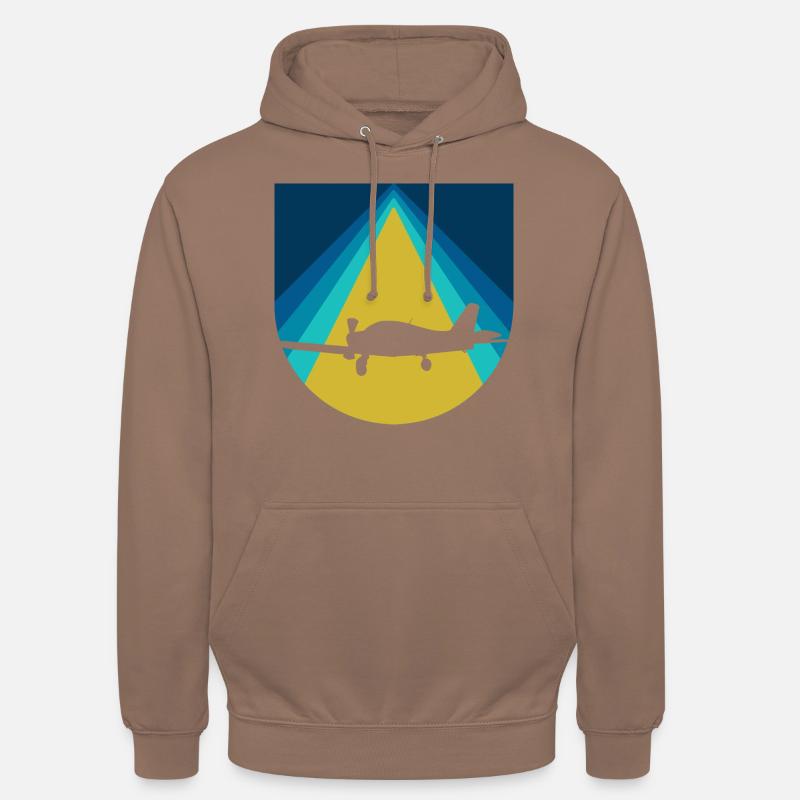 Luftfahrt Flugzeug Luftfahrt - Unisex Hoodie - Mokka