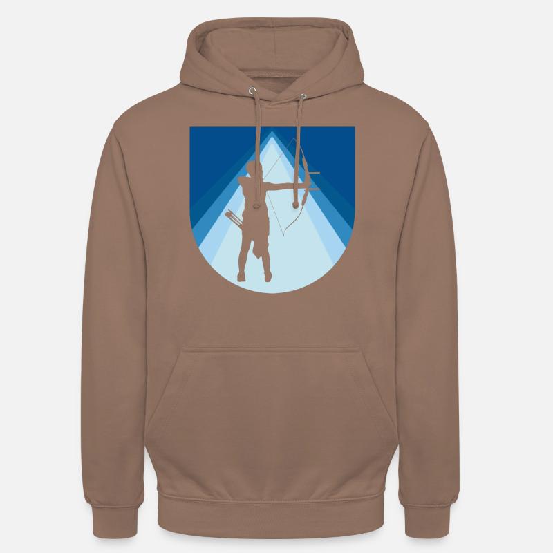 Bogenschießen Bogen - Unisex Hoodie - Mokka