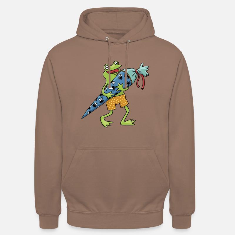 Cône de l’école de grenouilles - Sweat-shirt à capuche unisexe - moka