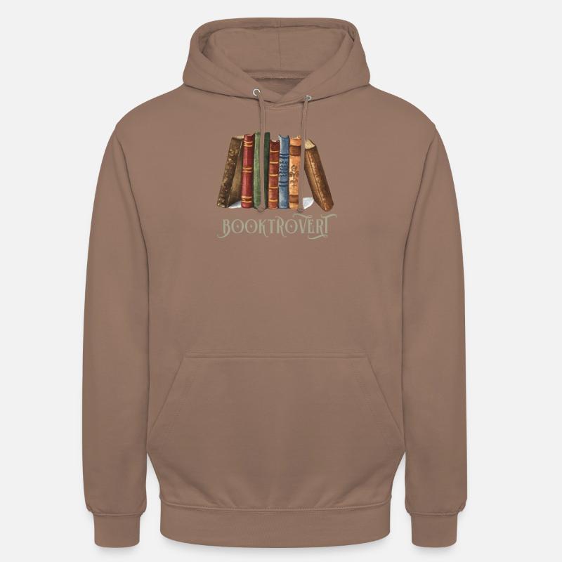 Booktrovert - Sweat-shirt à capuche unisexe - moka