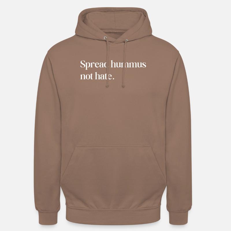 Étalez du houmous. - Sweat-shirt à capuche unisexe - moka