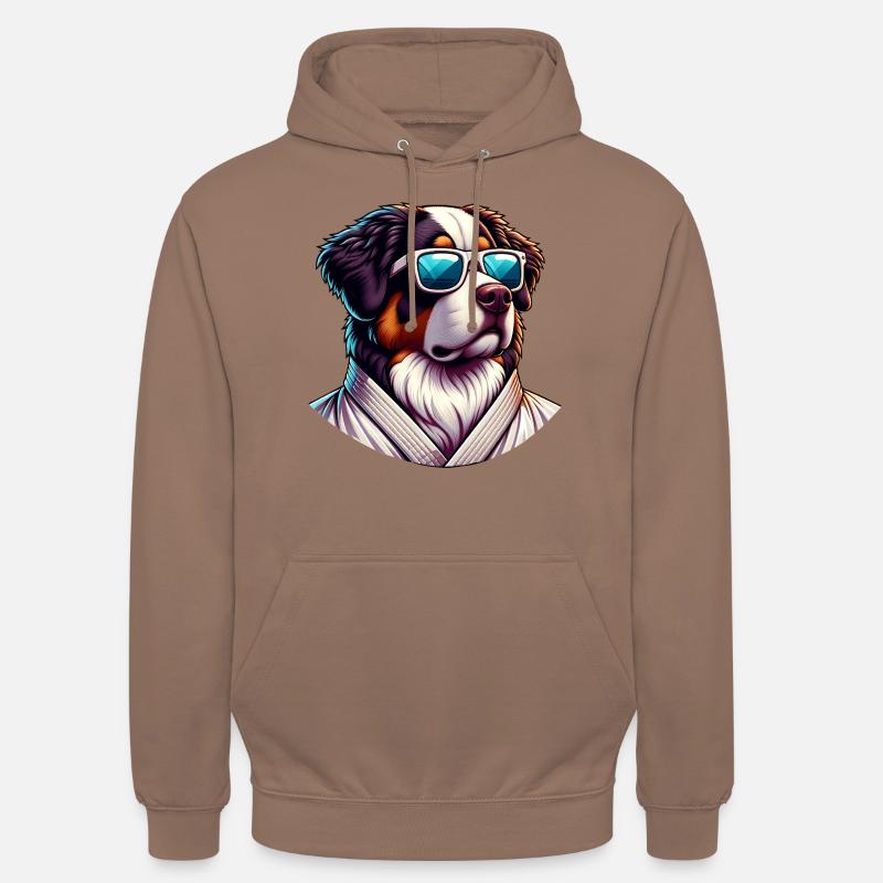 Drôle de bouvier bernois karaté - Sweat-shirt à capuche unisexe - moka