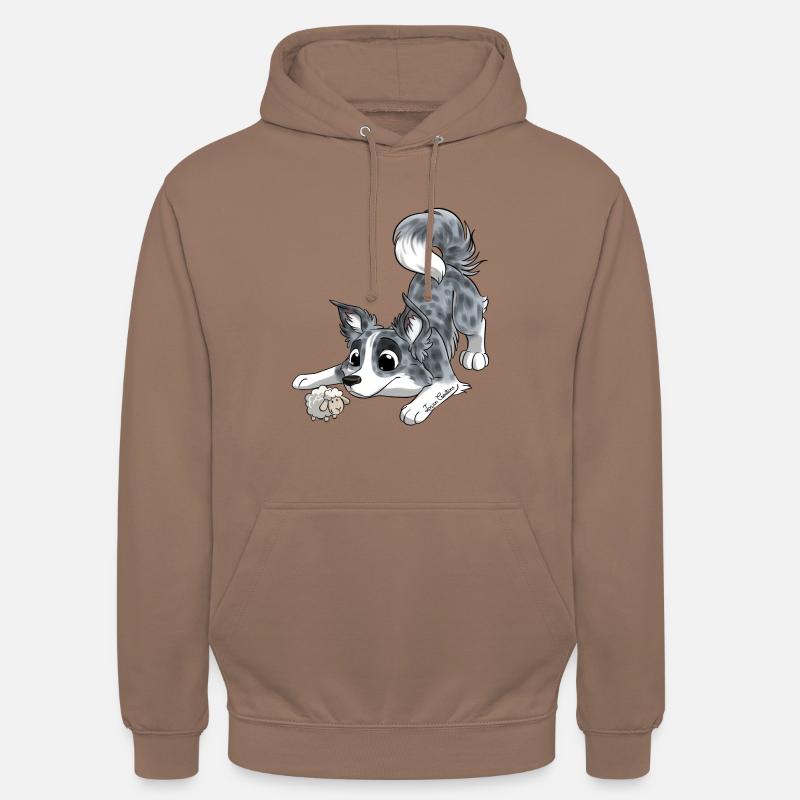 Le plus mignon border - Sweat-shirt à capuche unisexe - moka