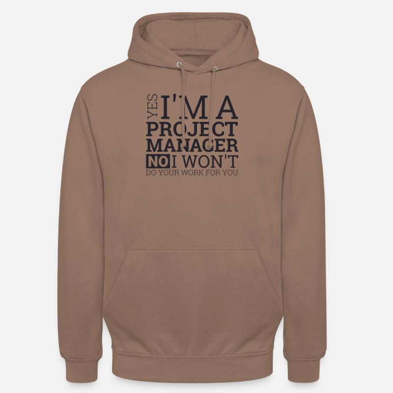« Project Manager Work » | « Project Manager » - Sweat-shirt à capuche unisexe - moka