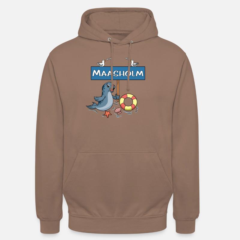 Moin Moin - Gemeinde Maasholm - Unisex Hoodie - Mokka