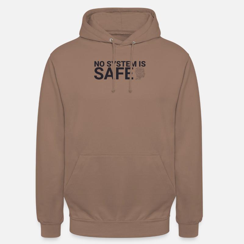 "Cyber Security Safe System | Cybersecurity" - Unisex Hoodie - Mokka