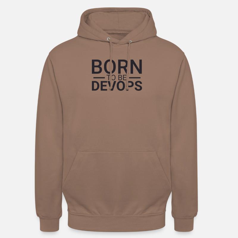 "DevOps Born | Software Development" - Unisex Hoodie - mocha
