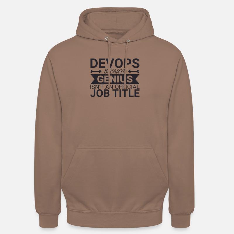 "DevOps Genius | Softwareentwicklung" - Unisex Hoodie - Mokka