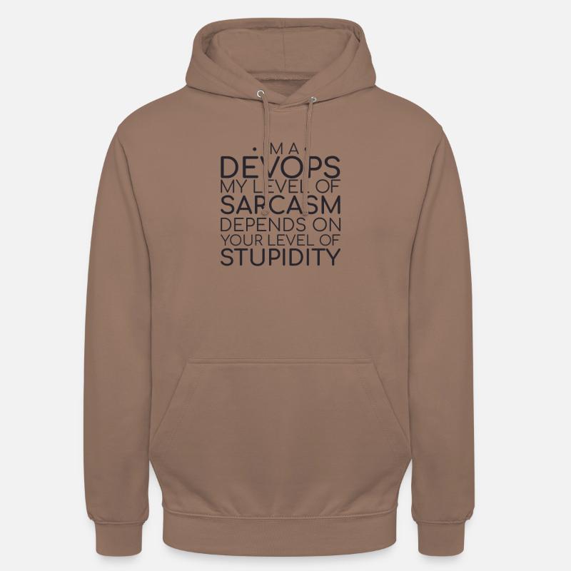 "DevOps Sarcasm | Software Development" - Unisex Hoodie - mocha