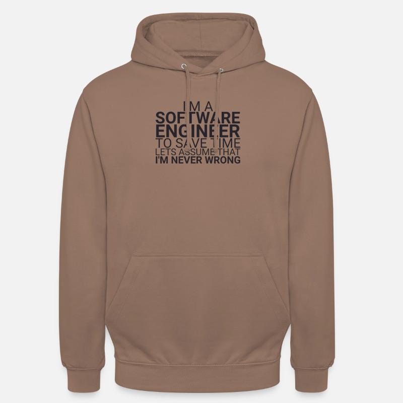 "Software Engineer Time | Programming" - Unisex Hoodie - mocha