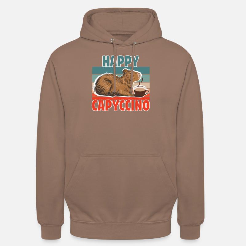 Capybara Capybara Café Cappybara Fans - Sweat-shirt à capuche unisexe - moka