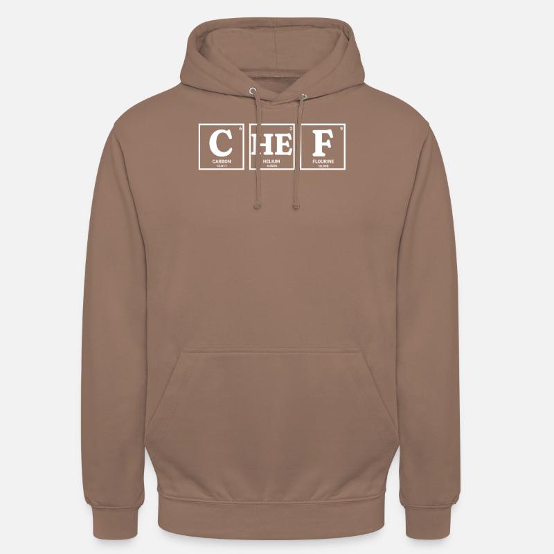 Conception d’éléments chimiques CHEF - Sweat-shirt à capuche unisexe - moka