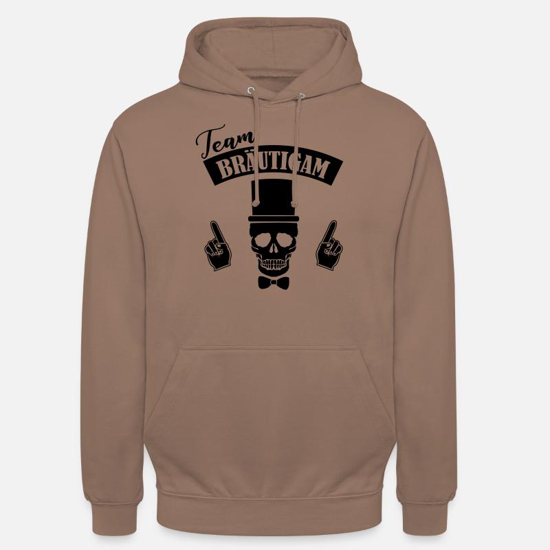 Crâne de l’équipe du marié - Sweat-shirt à capuche unisexe - moka