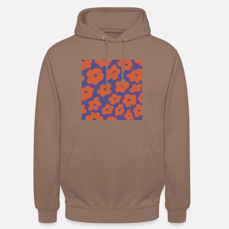 Flowers in a square - Unisex Hoodie - Mokka