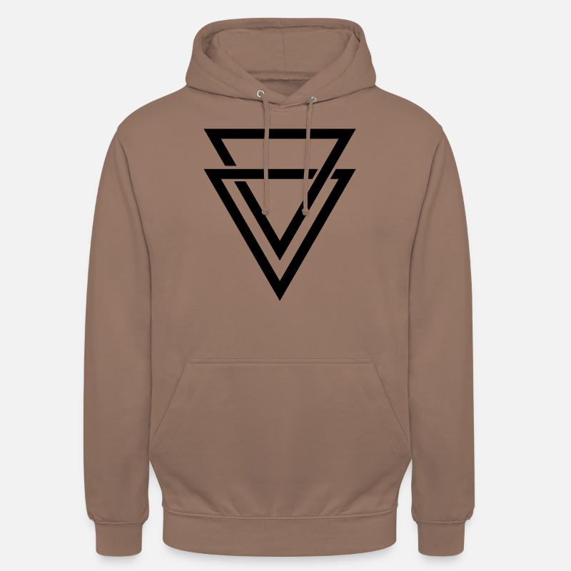 double triangle - Sweat-shirt à capuche unisexe - moka