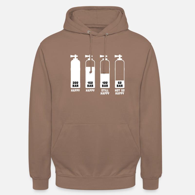 Plongée plongée plongée plongée diving diver - Sweat-shirt à capuche unisexe - moka