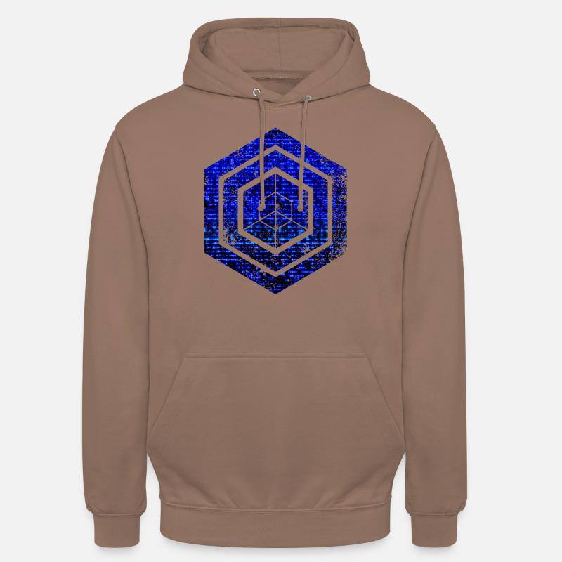 Hexagon-Programmierung Programmierer Codierung geometrisch - Unisex Hoodie - Mokka