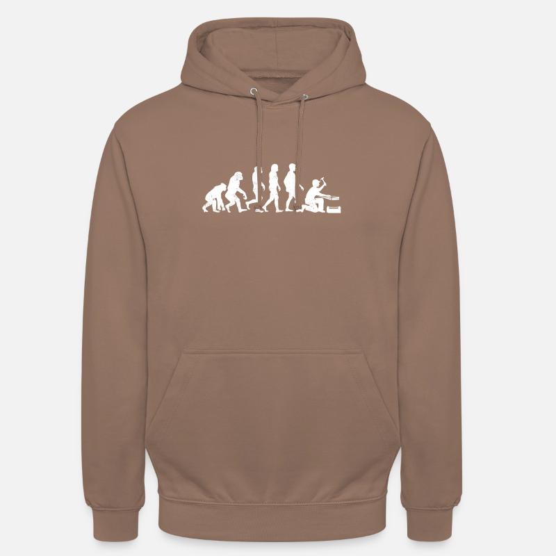 évolution Zimmermann, professions, artisans - Sweat-shirt à capuche unisexe - moka