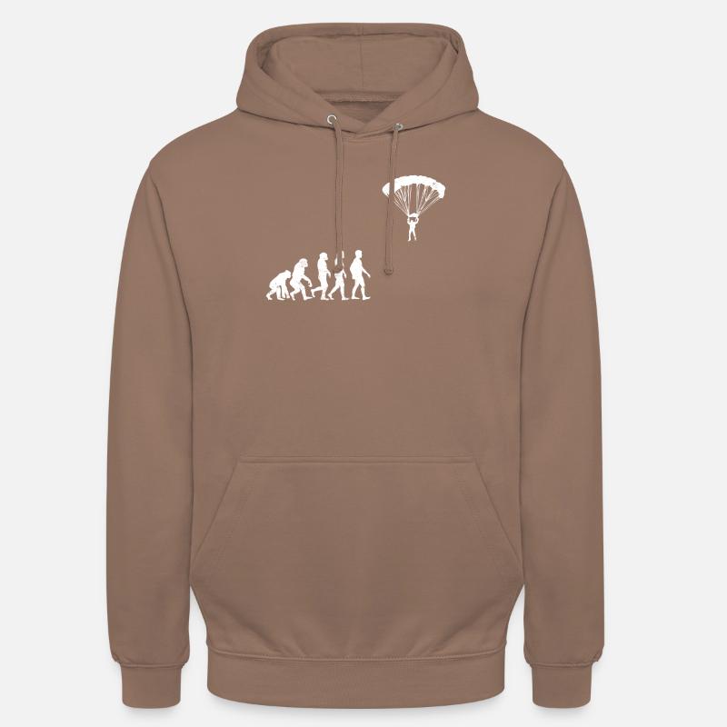 Paraglide Evolution geschenk fallschirm gleiten - Unisex Hoodie - Mokka