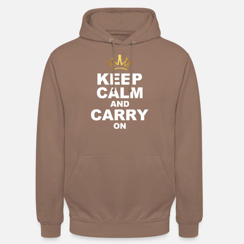Restez calme et continuez - Sweat-shirt à capuche unisexe - moka