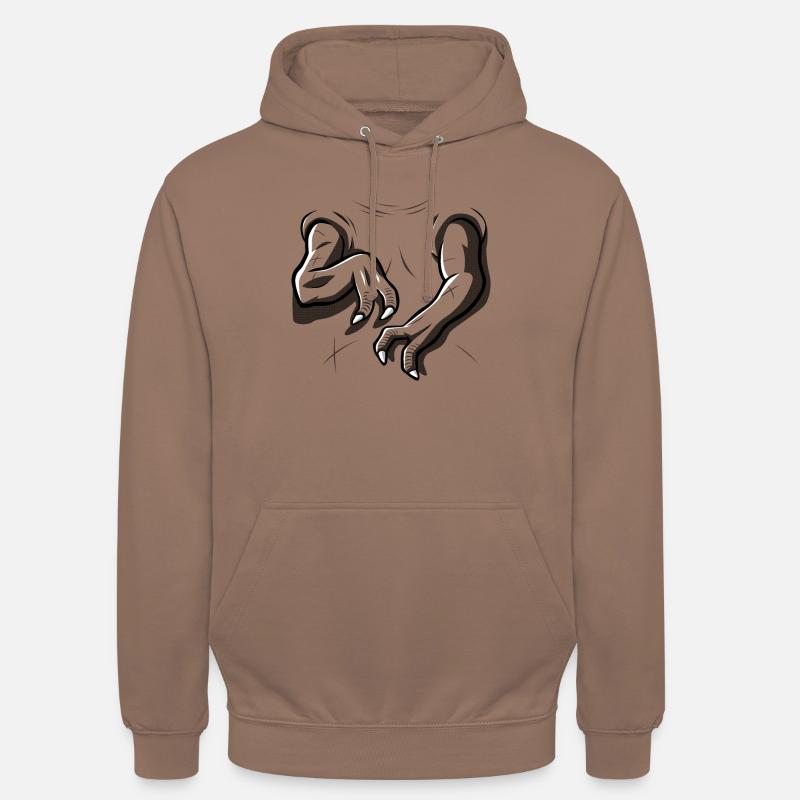 Bras T-Rex - Sweat-shirt à capuche unisexe - moka