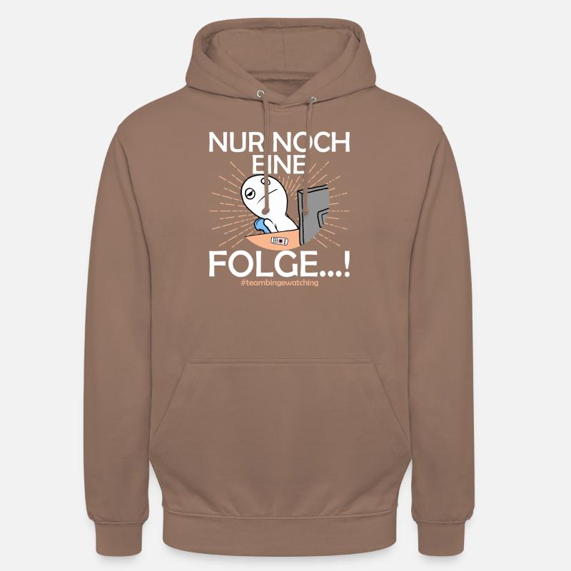 #TeamBingewatching - Nur noch eine Folge - Unisex Hoodie - Mokka