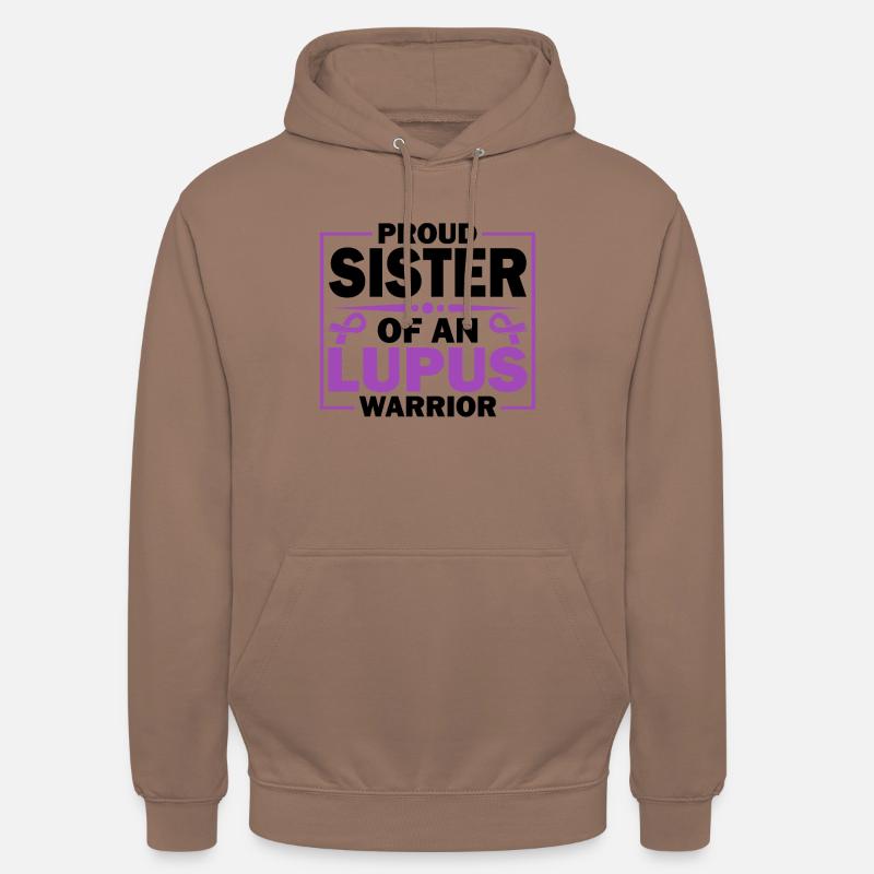 Lupus Awareness Stolze Schwester Eines - Unisex Hoodie - Mokka