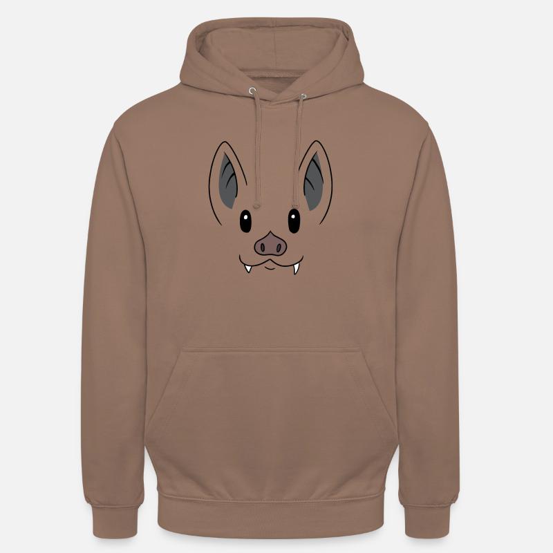 Camicia per bambini bat face bat head - Felpa con cappuccio unisex - mokka