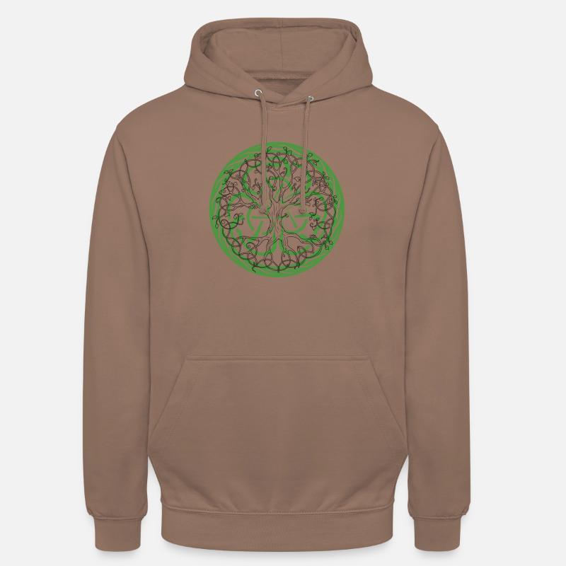 Celtic Ireland Viking Celtic Knot Pattern Tree - Unisex Hoodie - mocha