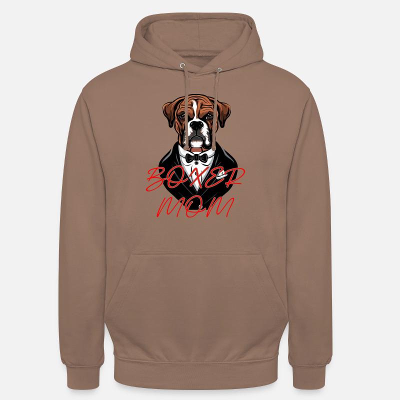 BOXER-MUTTER - Unisex Hoodie - Mokka
