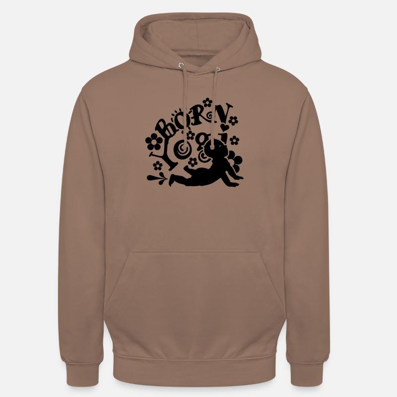 Born Yogi Baby (1c) - Sweat-shirt à capuche unisexe - moka