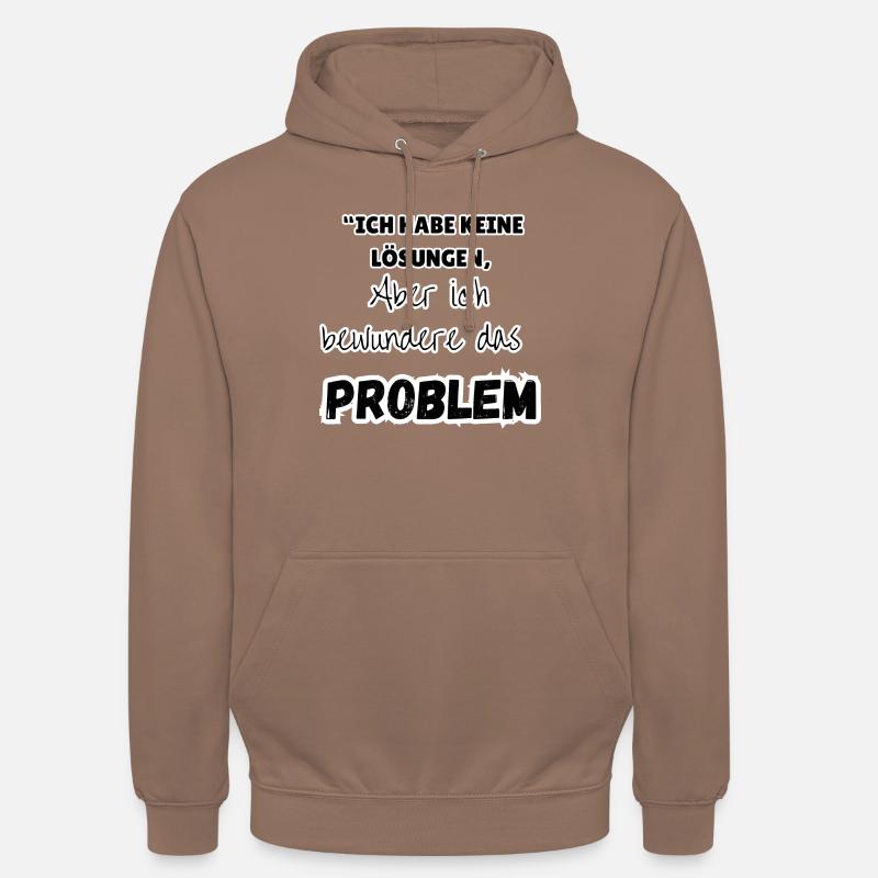 « Solution au problème » - Sweat-shirt à capuche unisexe - moka
