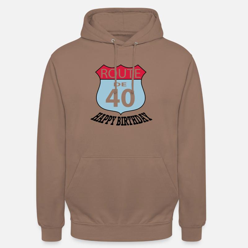 Anniversaire Anniversaire Route 40 - Sweat-shirt à capuche unisexe - moka