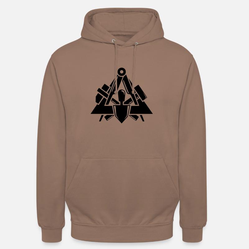Logo de la guilde des maçons - Sweat-shirt à capuche unisexe - moka