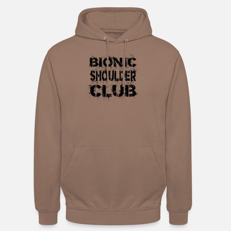 Bionic Shoulder Genesung Schultergelenk Operation - Unisex Hoodie - Mokka
