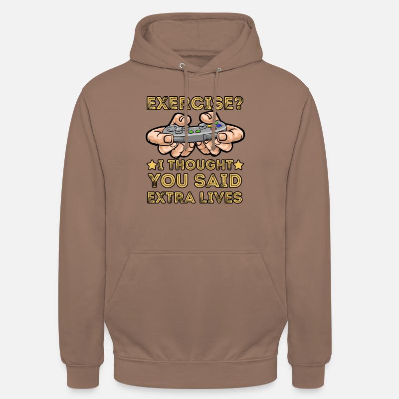 Extraleben Videospiele Controller Retro Zocker - Unisex Hoodie - Mokka