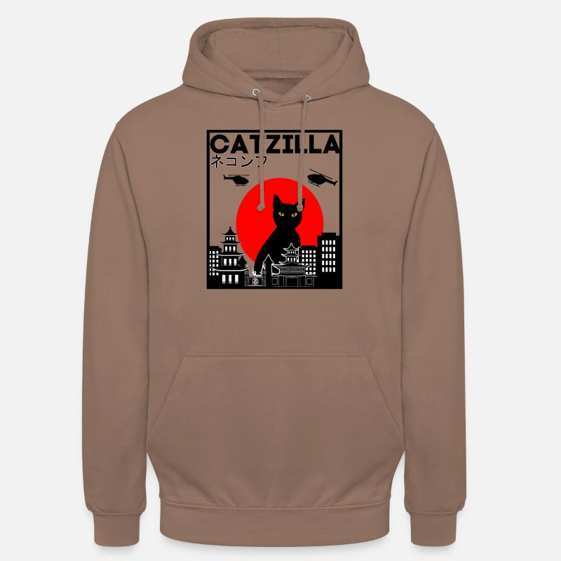 CATZILLA · - Felpa con cappuccio unisex - mokka