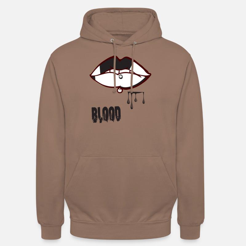 piercing & sang - Sweat-shirt à capuche unisexe - moka