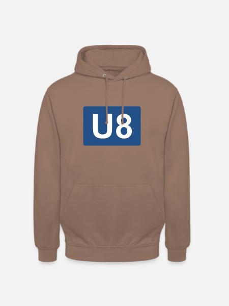 Berlin U-Bahn U8 - Unisex Hoodie - Mokka