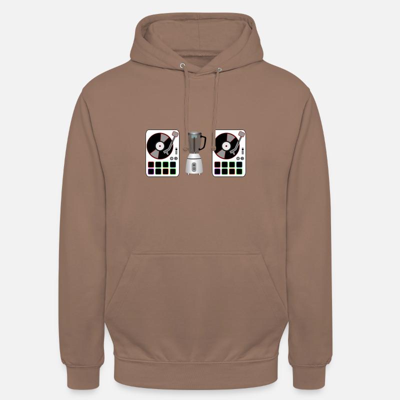 DJ Controller mit Mixer - Unisex Hoodie - Mokka
