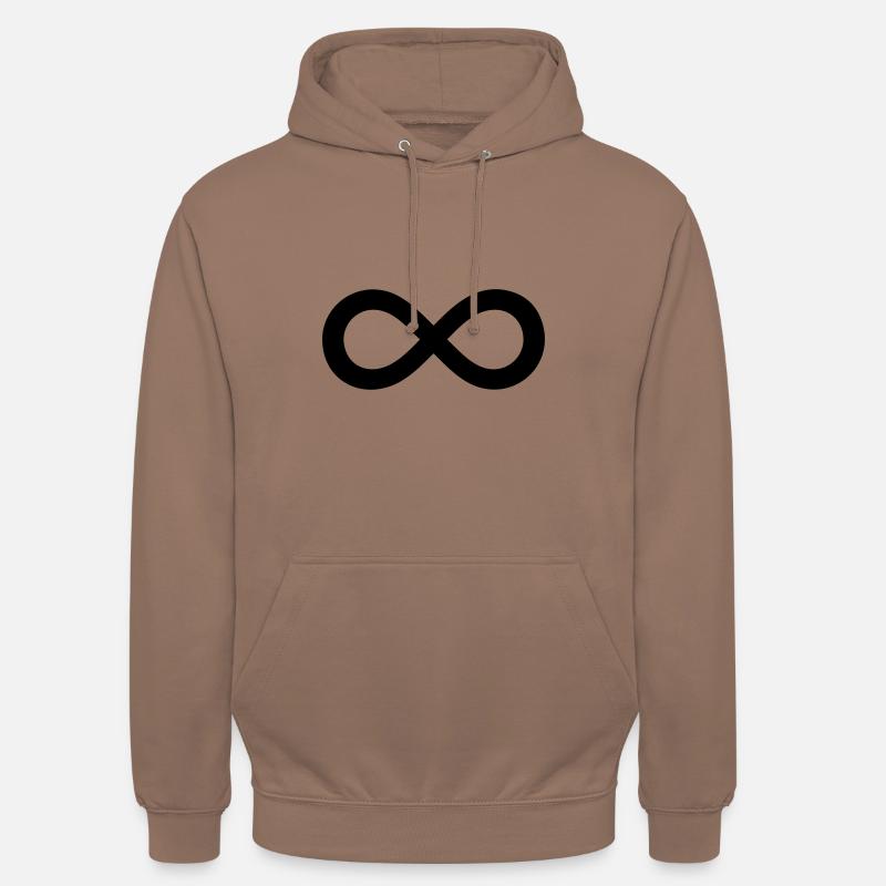 Unendlichkeit schwarz Unendlichkeitssymbol - Unisex Hoodie - Mokka