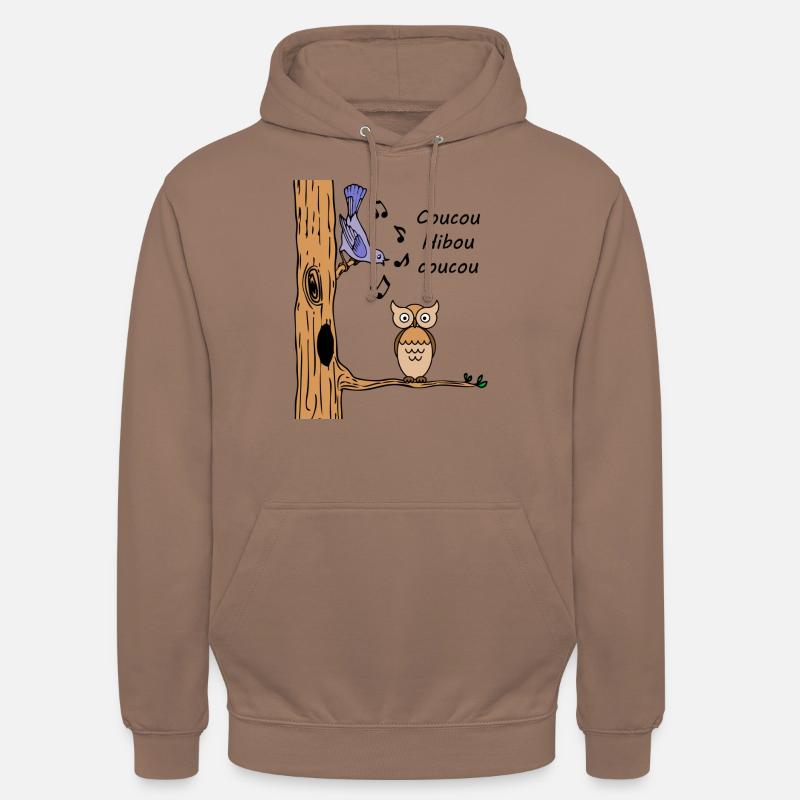 coucou 2 - Sweat-shirt à capuche unisexe - moka