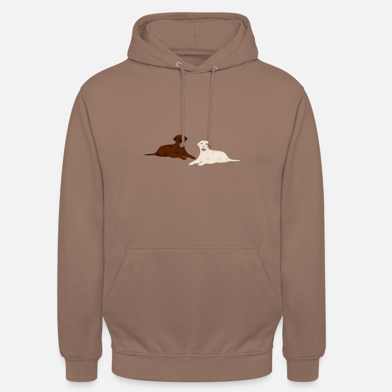 Bloder und brauner Labrador Hund Geschenk - Unisex Hoodie - Mokka